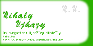 mihaly ujhazy business card